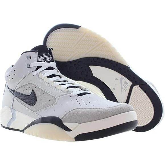 NWT Nike unisex Air Flight Lite Mid Unisex Shoes, Photon Dust/Black-Size 13 - Picture 1 of 4